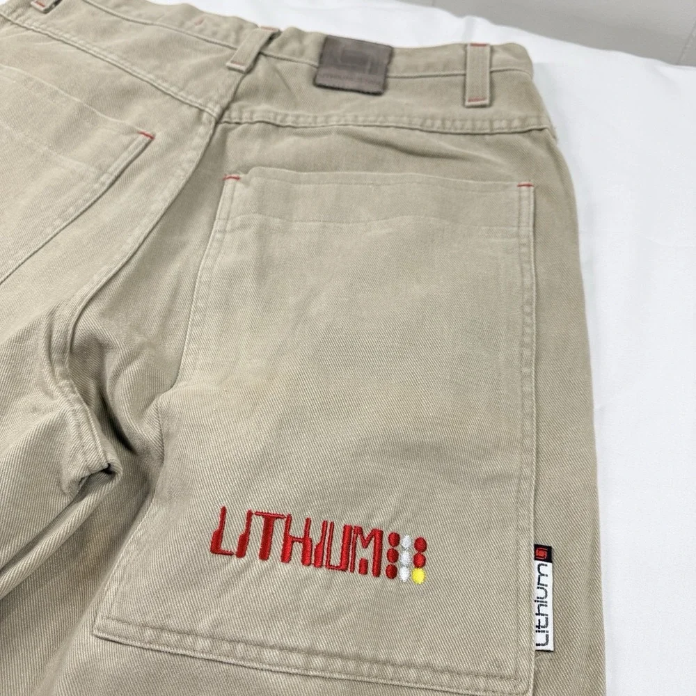 Vintage Lithium Denim Canada Wide Leg Baggy Jeans 33x30 Y2K Skate Rave Carpenter